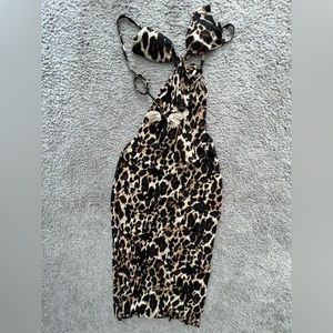 Agua bendita swimwear - leopard cut out dress size MEDIUM new with tags NWT